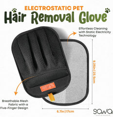 Pet Hair Removal Glove for Cats & Dogs,
